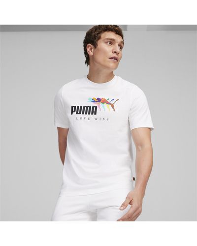 PUMA Camiseta Ess+ Love Wins - Blanco