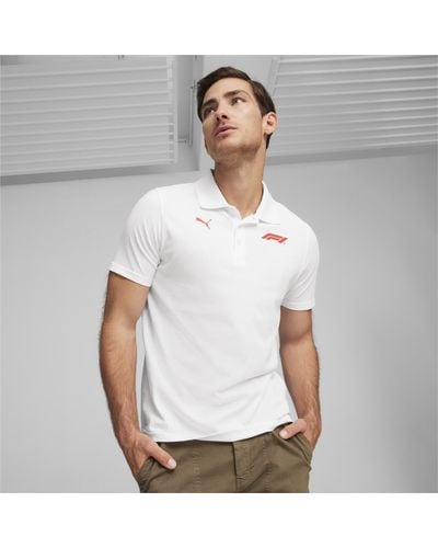 PUMA F1® ESS Motorsport Poloshirt mit Logo - Weiß