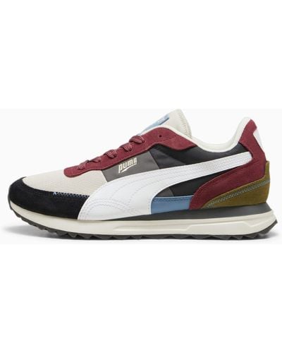 PUMA Road Rider Suede Trainers - Red