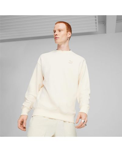 PUMA CLASSICS Sweatshirt mit Waffelstruktur - Weiß