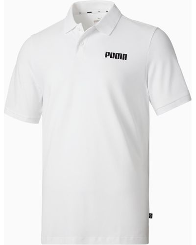 PUMA Essentials Piqué Poloshirt White M - Weiß