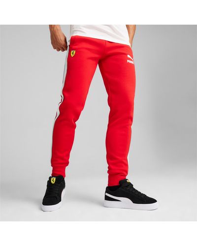 PUMA Pantalones de Deporte de La Scuderia Ferrari Race Iconic T7 - Rojo