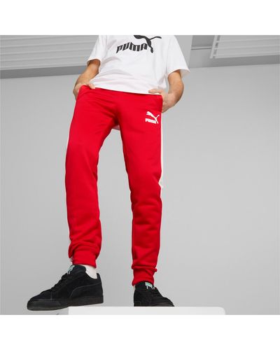 PUMA Pantaloni da tuta Iconic T7 - Rosso