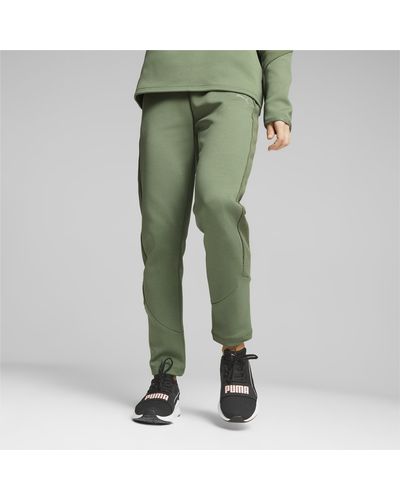 PUMA Pantalones de Cintura Alta Evostripe - Verde