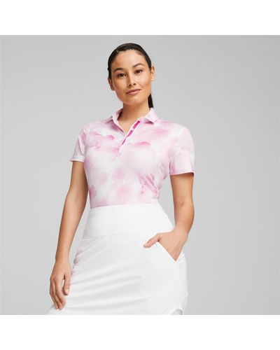 PUMA Mattr Cloudy Golf Polo Shirt - Pink