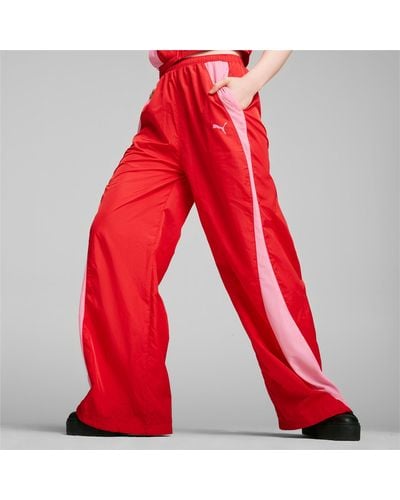 PUMA Pantalones Tipo Paracaídas Dare To - Rojo
