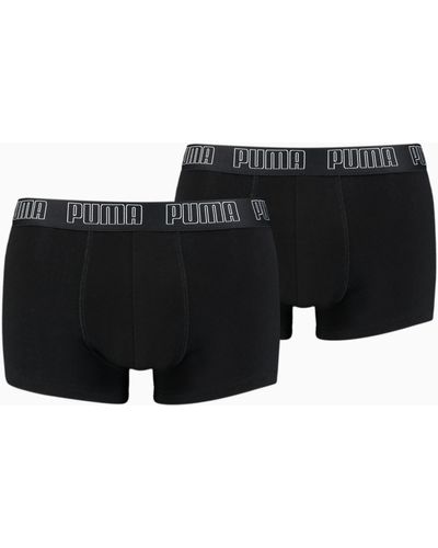 PUMA Lot de 4 boxers basiques pour homme - Noir