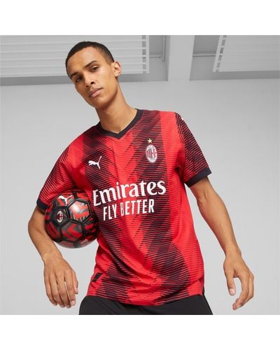 PUMA Maillot Authentic Home 23/24 Ac Milan - Rouge