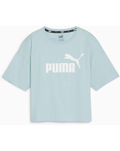 PUMA Essentials Logo Cropped T-shirt - Grijs