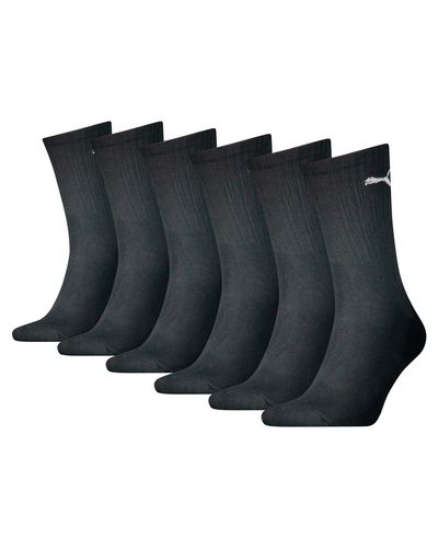 PUMA Unisex Crew Socks (6-pack) - Zwart