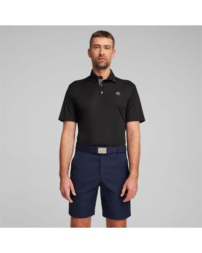 PUMA Pure Solid Golfpolo - Zwart