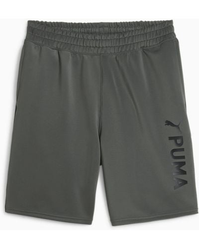 PUMA 8" Double Knit Graphic Training Shorts - Grey