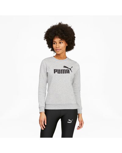 PUMA Essentials Logo Crew Neck Jumper - Grey