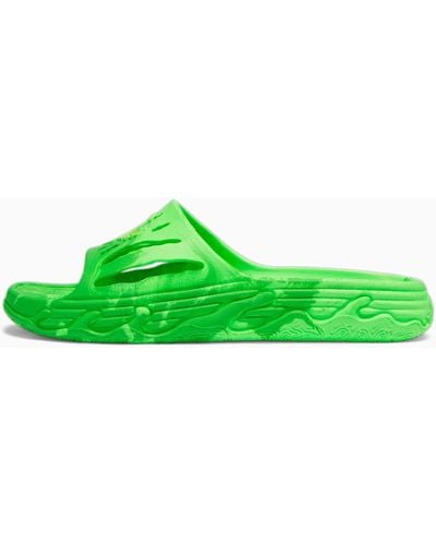 PUMA Chaussure Claquettes De Basketball Mb.03 Slide - Vert