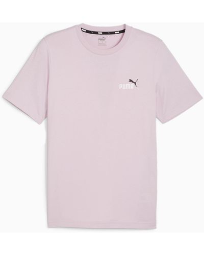 PUMA Camiseta Essentials+ con Logotipo Bicolor Pequeño - Rosa