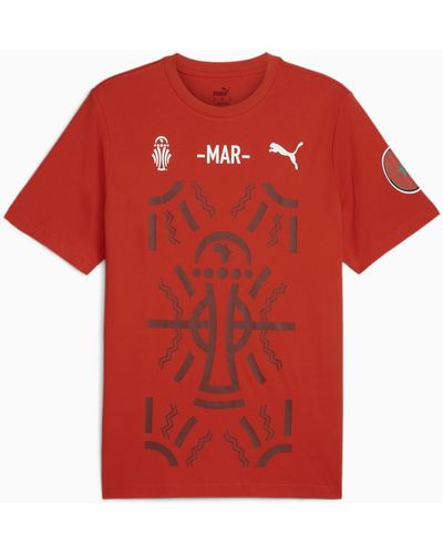 PUMA Marokko TotalEnergies CAF Africa Cup of Nations 2023 T-Shirt - Rot