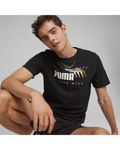 PUMA T-Shirt ESS+ LOVE WINS da - Nero