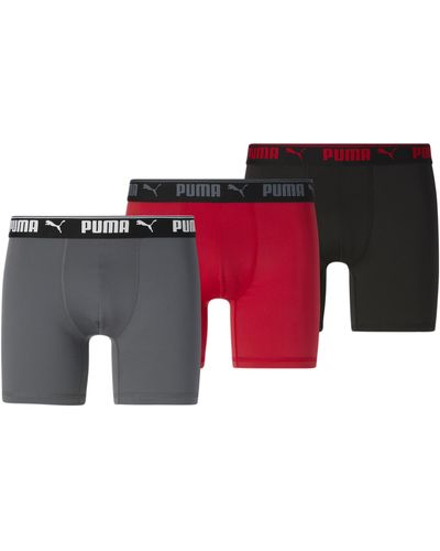 PUMA Training Boxer Briefs 3 Pack - Red