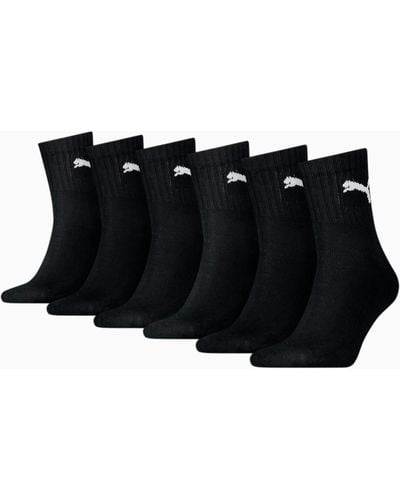 PUMA Unisex Shorts Crew Socks Sports Socks With Terrycloth Sole 9 Mm Pack - Black, 39-42 (uk 6-8)