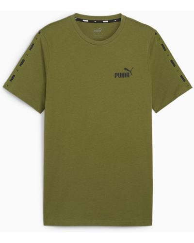 PUMA Essentials + -T-Shirt mit Logo-Tape - Grün