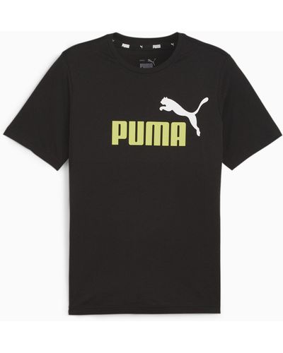 PUMA Essentials+ T-Shirts mit zweifarbigem Logo - Grau