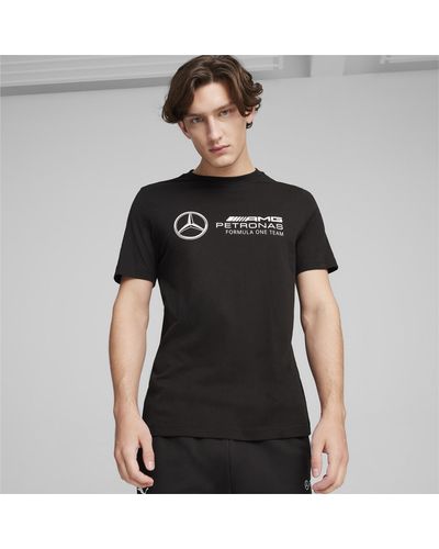 PUMA Mercedes Amg Petronas Motorsport Ess Logo T-shirt - Zwart