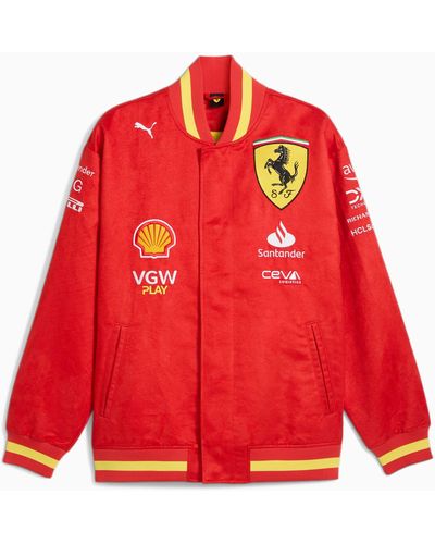 PUMA Chaqueta Universitaria Scuderia Ferrari Team Para Hombre - Rojo