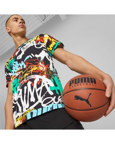 PUMA Graffiti Basketball-T-Shirt Männer - Mehrfarbig