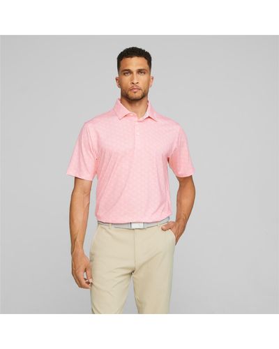 PUMA Mattr Palms Golf Polo Shirt - Pink