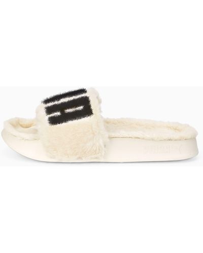 PUMA Leadcat 2.0 Fuzz Slide Sandalss - White