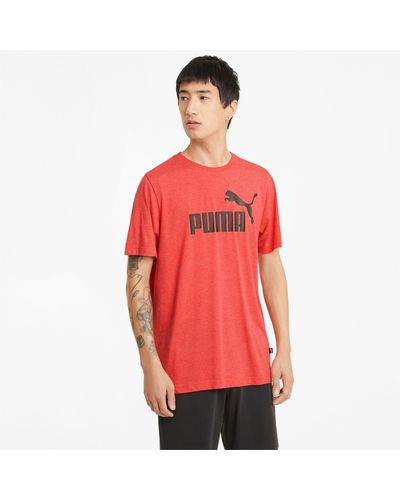 PUMA Camiseta Jaspeada Essentials - Rojo
