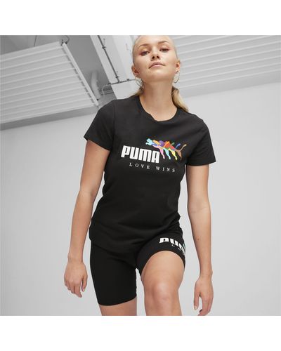 PUMA Ess+ Love Wins T-shirt - Black