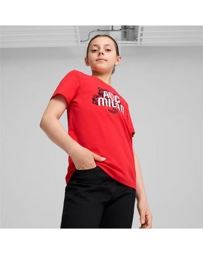 PUMA AC Milan ftblCULTURE T-Shirt Teenager Kinder - Rot