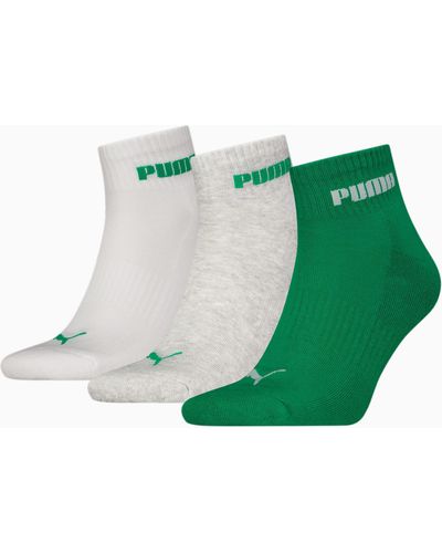 PUMA Quarter-Socken 3er-Pack - Grün