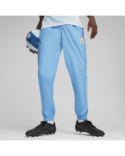PUMA Pantalon Tissé D'avant-match 23/24 Manchester City - Bleu