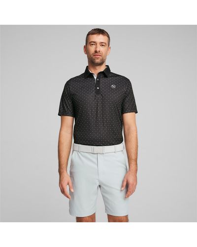 PUMA Pure Geo Golf Polo Shirt - Black