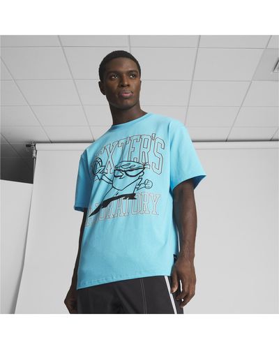 PUMA X DEXTER'S LABORATORY Basketball-T-Shirt - Blau