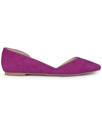 Journee Collection Ester Flat Flats Shoes - Purple