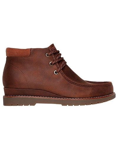 Skechers Chill Wedge Wallabee Ankle Boot - Brown