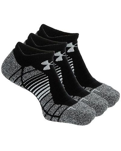 Under Armour Elevated Performance No Show Socks 3 Pairs - Black