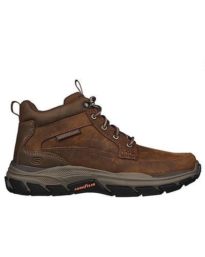 Skechers Respected-Boswell Lace-Up Boot - Brown