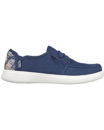 Skechers Floral Flair Slip On Sneaker - Blue