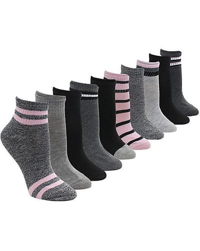Madden Girl Quarter Socks 10 Pairs - Black