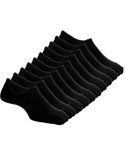 Madden Girl Sneaker Liner Socks 10 Pairs - Black