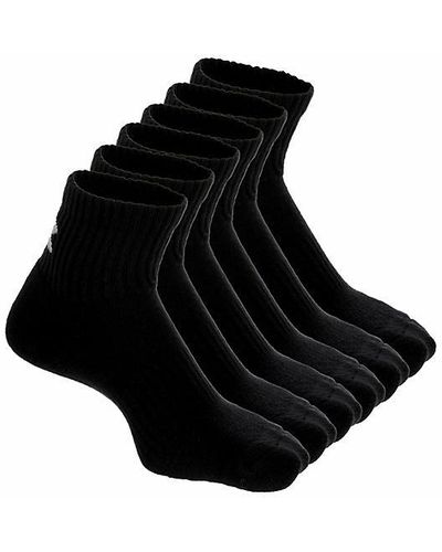 Under Armour Training Cotton Quarter Sock 6 Pairs Socks - Black