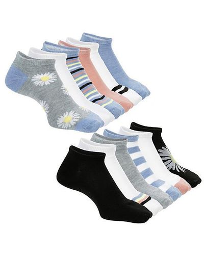 Madden Girl Low Cut Socks 12 Pairs - Black