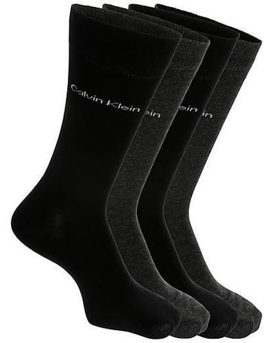 Calvin Klein Dress Crew Socks 4 Pairs - Black