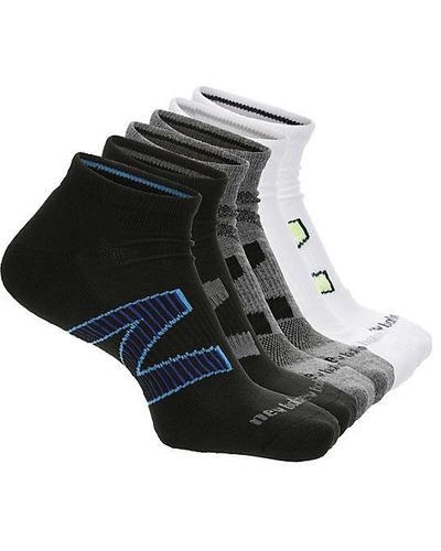 New Balance Athletic Quarter Socks 6 Pairs - Black