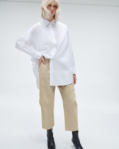 Rag & Bone Leyton Workwear Cotton Pant - Natural