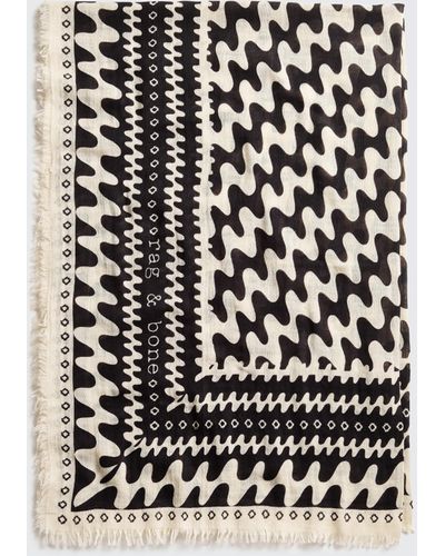 Rag & Bone Astra Gauze Scarf - Black